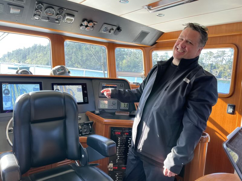 Steve Mitchell aboard Indiscretion